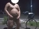【投稿デブ動画】日本のデブ男子がサイクリング露出オナニー！